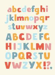Creative high detail comic font. Alphabet in the style of comics. Letters for decoration of kids' illustrations, comics and banners. Easy to use for works.