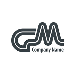 Initial Letter GM Linked Design Logo