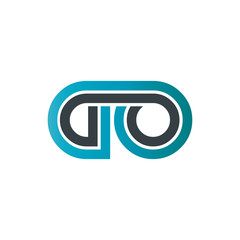 Initial Letter GO Linked Design Logo