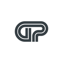 Initial Letter GP Linked Design Logo