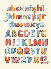 retro typography/font vector/illustration
