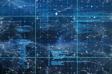 Composite image of blue data