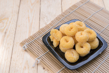 donuts sugar,sweet pieces of sugar doughnuts
