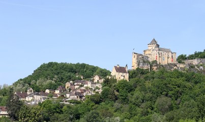 Fototapeta na wymiar Castelnaud la chapelle,le village et son château fort,Dordogne,Périgord noir