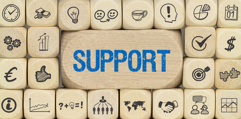 Support / Würfel mit Symbole
