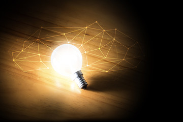 lampadina, luce, concetto, icone