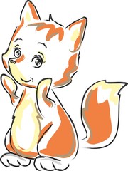  little fox raised paws