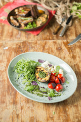 Breakfast with avocado and mozzarella