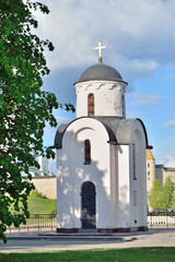 The Olga Russian chapel and the observation deck on the banks of the river Great