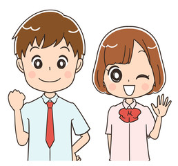 高校生のイラスト