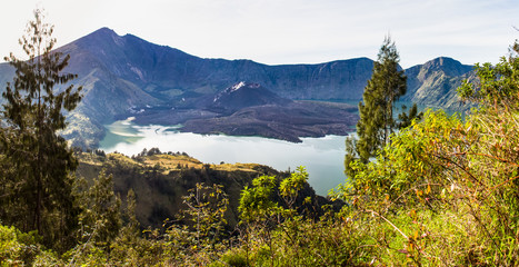 Panoramic view of the caldera volcano Rinjani © everigenia