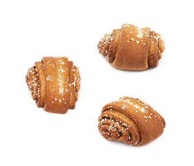 Cinnamon roll pastry bun isolated