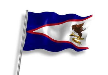 Drapeau de Samoa Américaines en qualité vectorielle 