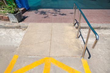 Fototapeta premium ramp way for support wheelchair disabled people.