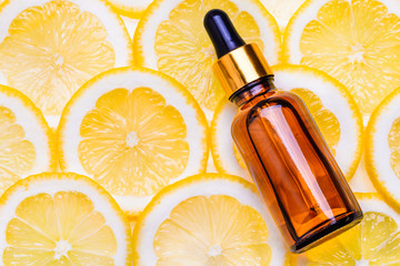 Citrus essential oil, vitamin c serum, beauty care aroma therapy.