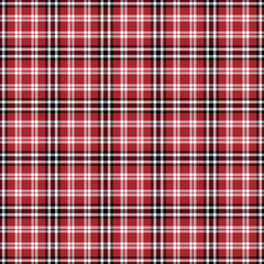 Black, red and white plaid seamless pattern