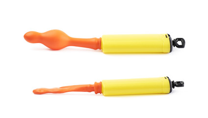 Plastic balloon blowing pump isolated