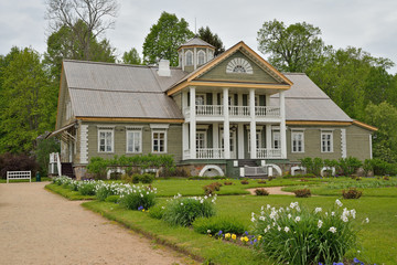 House and lawn on the territory of the state Museum-reserve of A. S. Pushkin - Petrovskoe