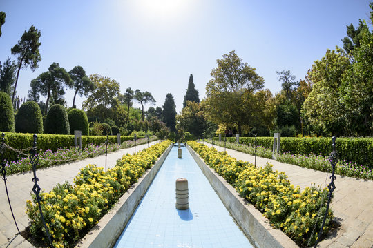 Eram Garden in Shiraz, Iran. Garden has led to its designation as a UNESCO World Heritage Site. 