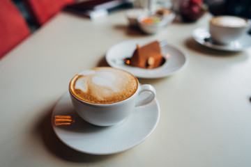 Latte on the table