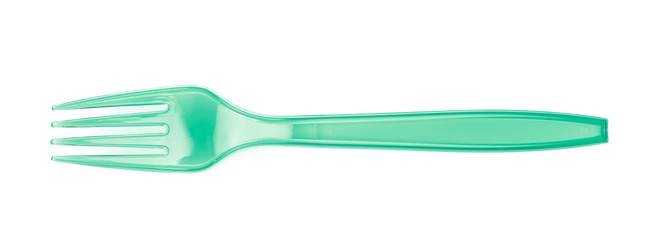 Single disposable plastic fork
