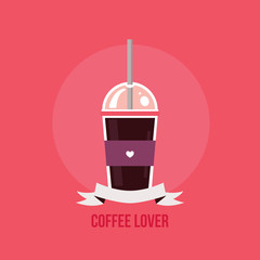 Take away Coffee cup Colorful banner