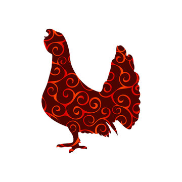 recommend clip art: Capercaillie bird color silhouette animal