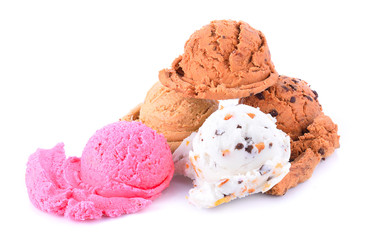 Ice cream on white