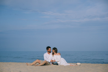 couple in love on the beach