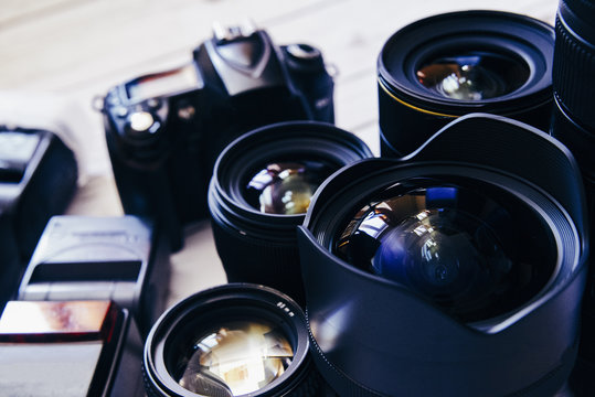 Professional camera lenses and accesories.