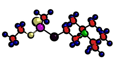 Molecular structure of VX (nerve agent)