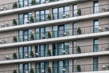 apartment building balcony facade
