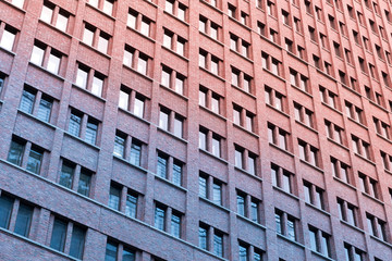 brick building facade - window pattern