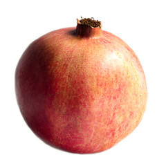 Pomegranate on white background