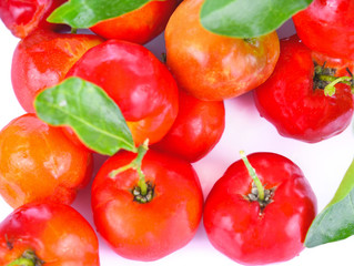 Cherry on a white background