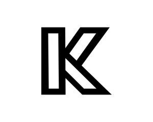 Fototapeta premium K logo black