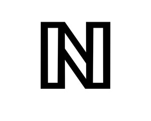 N logo black