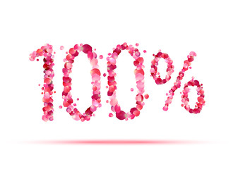 100 (one hundred) percent. Pink rose petals