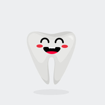 Tooth character vector illustration