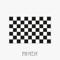 Obraz premium Black and white checkered flag vector illustration.