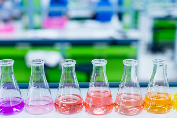 Titration technique in the laboratory.	
