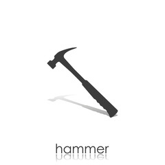 Hammer vector icon.