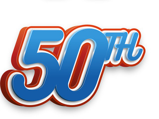 50th celebration event number for poster or invitation