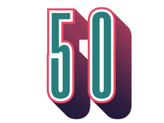 50th celebration event number for poster or invitation