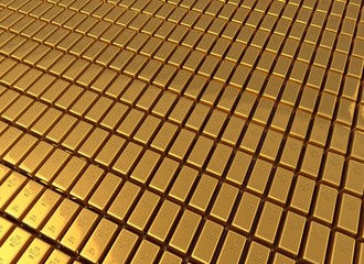gold bars 3d illustration