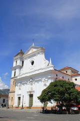 Fototapeta na wymiar Catedral Basílica Menor, Centro Histórico. Santa Fe de Antioquia, Colombia.