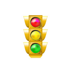 traffic light isolated object on white background