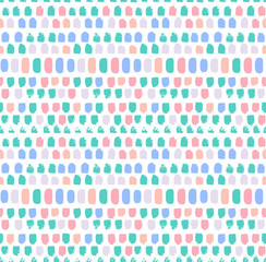 Vector seamless pattern. Geometric ornament. Cute spot background.Traces of the brush. Colorful design. Abstract backdrop. Ideal for banners, wrapping paper, textile, fabric, cover, print, wallpaper.