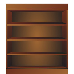 Obraz premium Wooden book shelf. Book shelf illustraton
