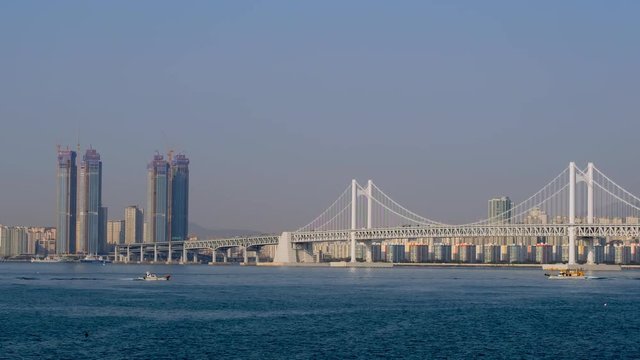 Gwangan Bridge in Busan City , South Korea